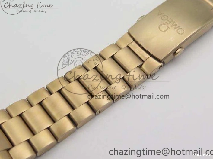 0328 Seamaster Pro Chrono RG Best Edition Black Ceramic Black Dial On RG Bracelet A ComfortFit 8130